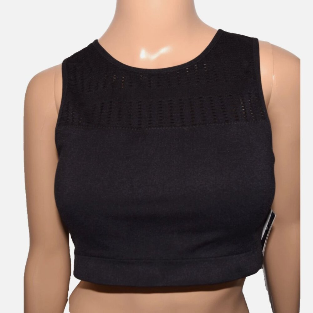 NWT MPG Julianne Hough Revo 2.0 Infinity 360 Black Sleeveless Sports Bra M/L